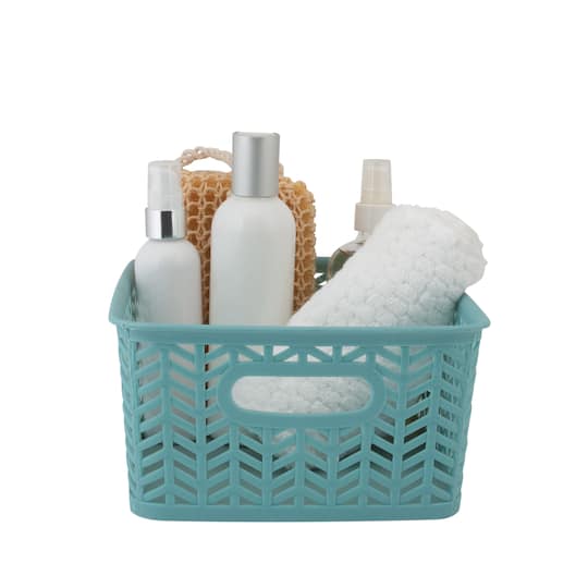 Simplify Small Herringbone Storage Basket